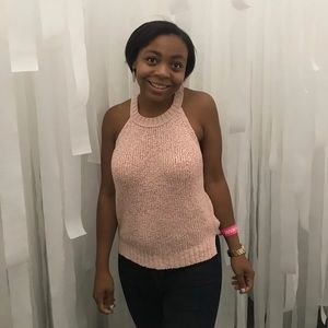 Pink Sweater Tank